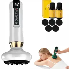 GENERICO - Masajeador Eléctrico de Ventosas con Calor Infrarrojo 12 Niveles