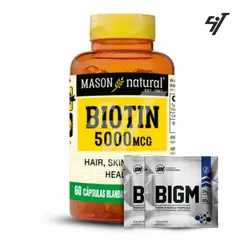Mason Natural - Vitamina Mason Biotin 5000 Mcg 60 Softg