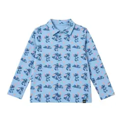 LILO & STITCH - PIJAMA CAMISA Y PANTALON MUJER CELESTE1