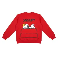 SNOOPY - POLERA MUJER MANGA LARGA ROJO