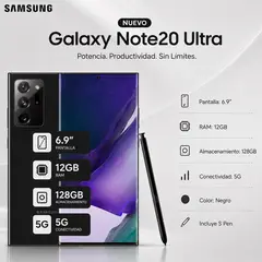 SAMSUNG - Celular Galaxy Note20 Ultra 12GB - 128GB Negro