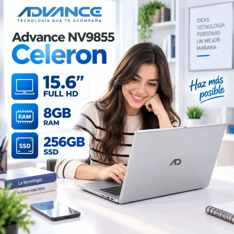 Laptop NV9855 Intel Celeron N4020 8GB RAM 256GB SSD 15.6 FHD IPS W10
