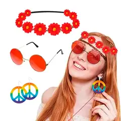 GENERICO - Juego de Accesorios Hippie 3 productos