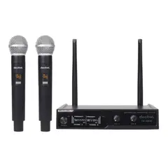 DECIBEL - Micrófono Inalámbrico FS-2023D UHF Doble con Receptor