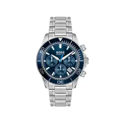 BOSS - Reloj para hombre SEALINER con caja y brazalete de acero y esfera azul.