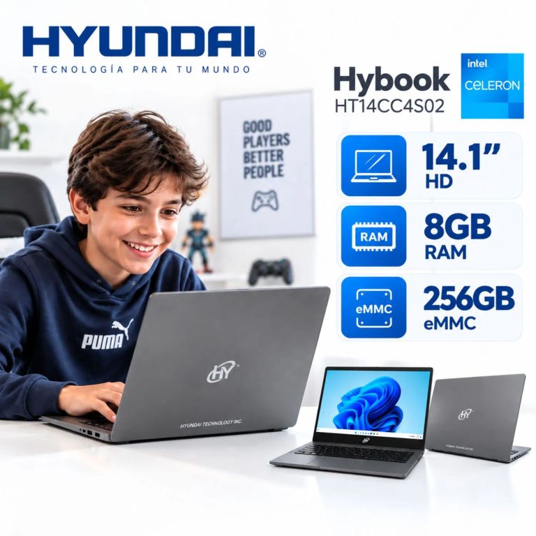 Laptop Hybook HT14CC4S02 Celeron N4020, 8GB RAM, 256GB eMMC, 14.1″ HD, Windows10
