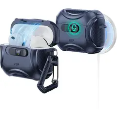 ESR - Funda Protector para AirPods Pro 3 (2025) con MagSafe, Bloqueo Anticaídas y Clip - Azul