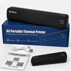 GENERICO - Impresora Térmica Portátil A4 Bluetooth USB