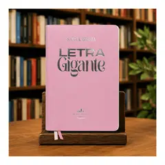 OEM - Biblia Reina-Valera 1960 Rosa Letra Gigante con Forro Protector Transparente Incluido