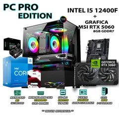 INTEL - Computadora Gamer Core i5 12400F RAM DDR5 16GB SSD 1TB CON GRAFICA RTX 5060 8GB