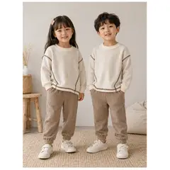 GENERICO - Polera Manga Larga y Pantalón Jogger Unisex Coreano