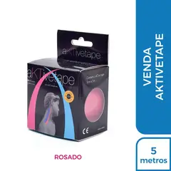 AKTIVE TAPE - - Venda kinesiotaping rosado rollo 5m