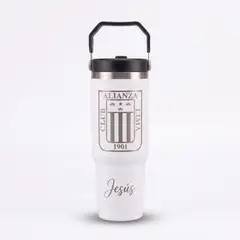 LITTLE BRU ACCESORIOS EXCLUSIVOS - Termo Tomatodo Flip Alianza Lima Personalizado 900Ml Blanco