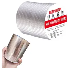 GENERICO - Cinta Impermeable Butilo 10cm WaterProof x 5Metros Reparacion Grietas Sellador Fácil Uso Durable