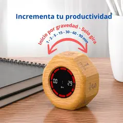 OEM - Temporizador de giro por gravedad Pomodoro Productividad con progreso visual LED