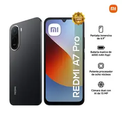 XIAOMI - Celular Redmi A7 Pro 128GB 4GB RAM cámara 13MP negro