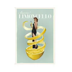 VATYERTY - Póster Vintage De Lienzo Con Limoncello