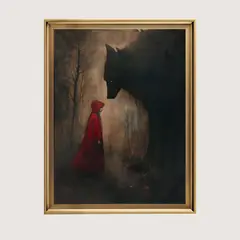 VATYERTY - Cuadro Little Red Riding Hood And Big Bad Wolf