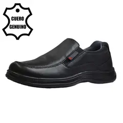 BRUNO SEBASTIAN - ZAPATO ESCOLAR PARA NIÑO DE CUERO NEGRO MOCASÍN