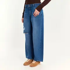 MILK - Jean Blanca Azul Mujer
