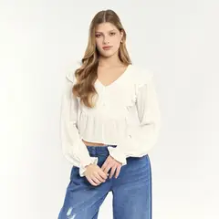 MILK - Blusa Plumetina Mujer