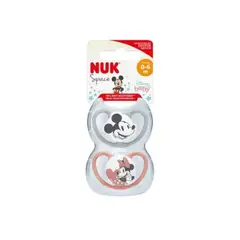 NUK - Chupón Space Disney Baby Minnie X2 0-6 M