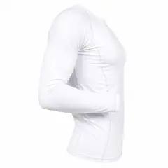 NO LOGO - Polo Deportivo De Lycra Manga Larga - Blanco