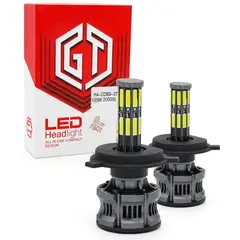 JET - Foco H4 De 20 Caras Cob Con Ventilador 20000LM Par