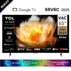 TCL - Televisor 65 LED 4K 65V6C Google TV 2025