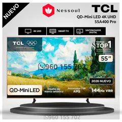 TCL - Televisor 55 QD MiniLED 4K ART TV Google TV 55A400Pro - Modelo Nuevo