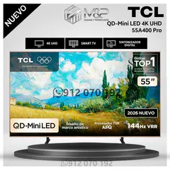 TCL - Televisor 55 4K QD MiniLED Google TV ART TV 55A400Pro - Modelo Nuevo