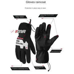 MOTOWOLF - Cubre Guantes Impermeables Tactiles Para Moto