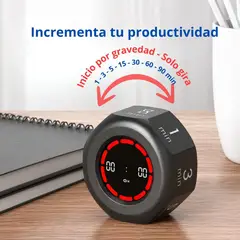 OEM - Temporizador de giro por gravedad Productividad Pomodoro Negro