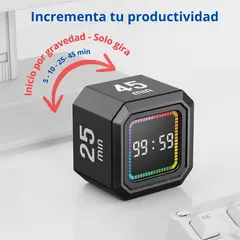 OEM - Temporizador de giro por gravedad Productividad Pomodoro Cubo Negro