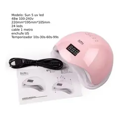 GENERICO - Lámpara Uv/led Secadora De Uñas Seisa Sun 5 Max 48w Blanca
