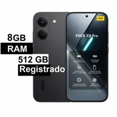 XIAOMI - POCO X8 Pro Negro 8 GB RAM + 512 GB ALMACENAMIENTO REGISTRADO