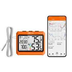 GENERICO - Termómetro higrómetro digital Bluetooth, monitor de temperatura humedad tiempo real ELITECH IPT-100S
