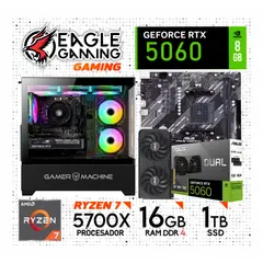 NVIDIA - PC Gamer AMD Ryzen 7 5700X + RAM 16GB DDR4 + SSD 1TB + GeForce RTX 5060 8GB