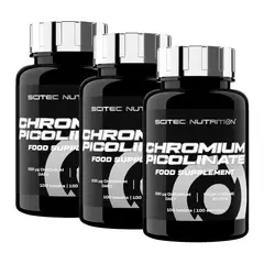 SCITEC NUTRITION - PACK X 03 - Chromium Picolinate 200 mcg / Picolinato de Cromo - 100 Tabletas