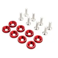 JET - Arandelas Decorativas 8 pcs color Rojo