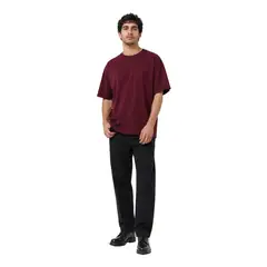 GENERICO - Polo Oversize Basico Manga Corta color Vino