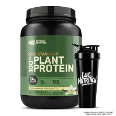 Optimum Nutrition - Proteína Vegana Gold Standard 100% Plant Protein / 740 gramos - Creamy Vainilla + Shaker