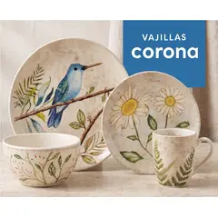 CORONA - JUEGO DE VAJILLAS LOVELY 16 PIEZAS