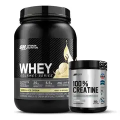 Optimum Nutrition - Proteina Whey Gourmet Series 900 G - Vainilla Ice Cream + Creatina Universe Nutrition 150 G