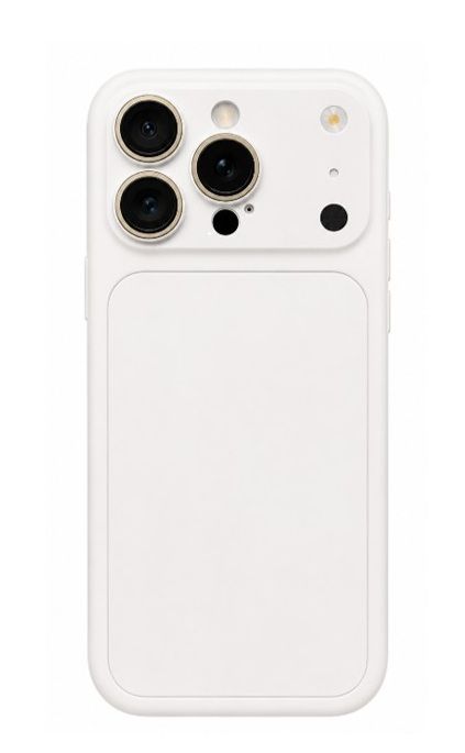 Case protector blanco sólido compatible con iPhone 15 Pro Max