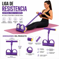 GENERICO - Ligas De Resistencia Tracción Con Pedal Para Entrenamiento