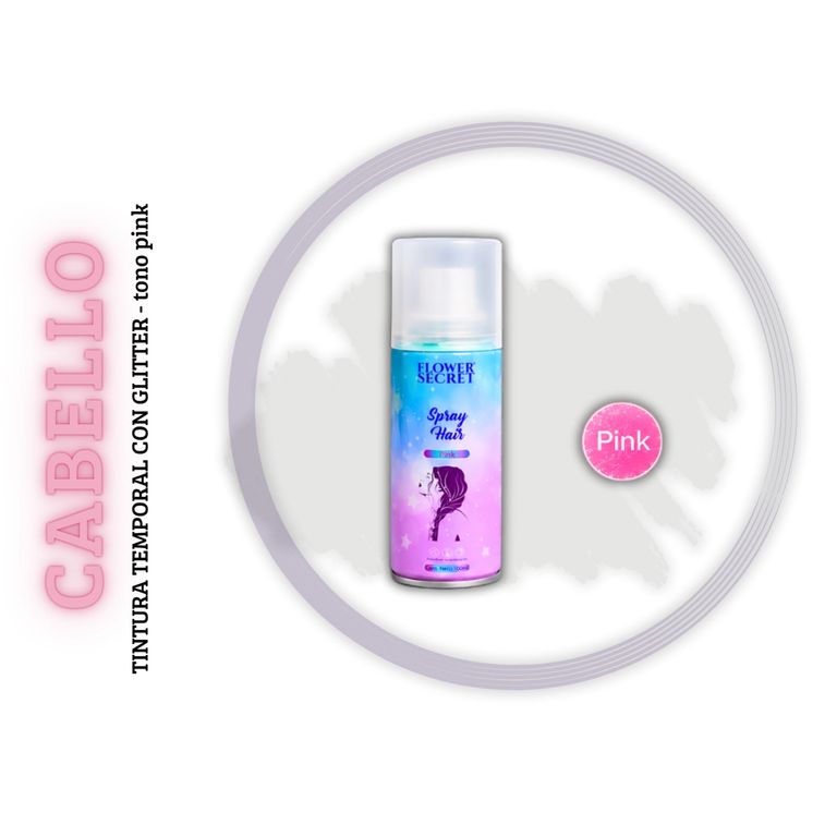 Tinte en Spray Hair Glitter - Flower Secret - tono Pink
