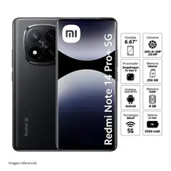 XIAOMI - REDMI NOTE 14 PRO PLUS 5G 256GB 8GB RAM NEGRO OCASO