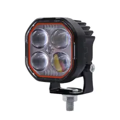 OEM - Faro Explorador Dual 4 Led Lupa Cuadrado Ojo Diablo Auxiliar Carro Moto 1pcs