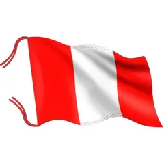 GENERICO - Bandera De Perú 87 Cm x 145 cm Sin Escudo
